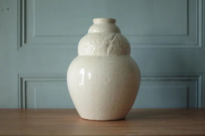 Glazed ceramic vase in the shape of a gourd, Art Deco, collection