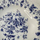 Set of 6 deep plates Salins Royal France with blue floral decoration.