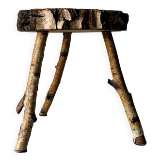 Small handmade wooden stool