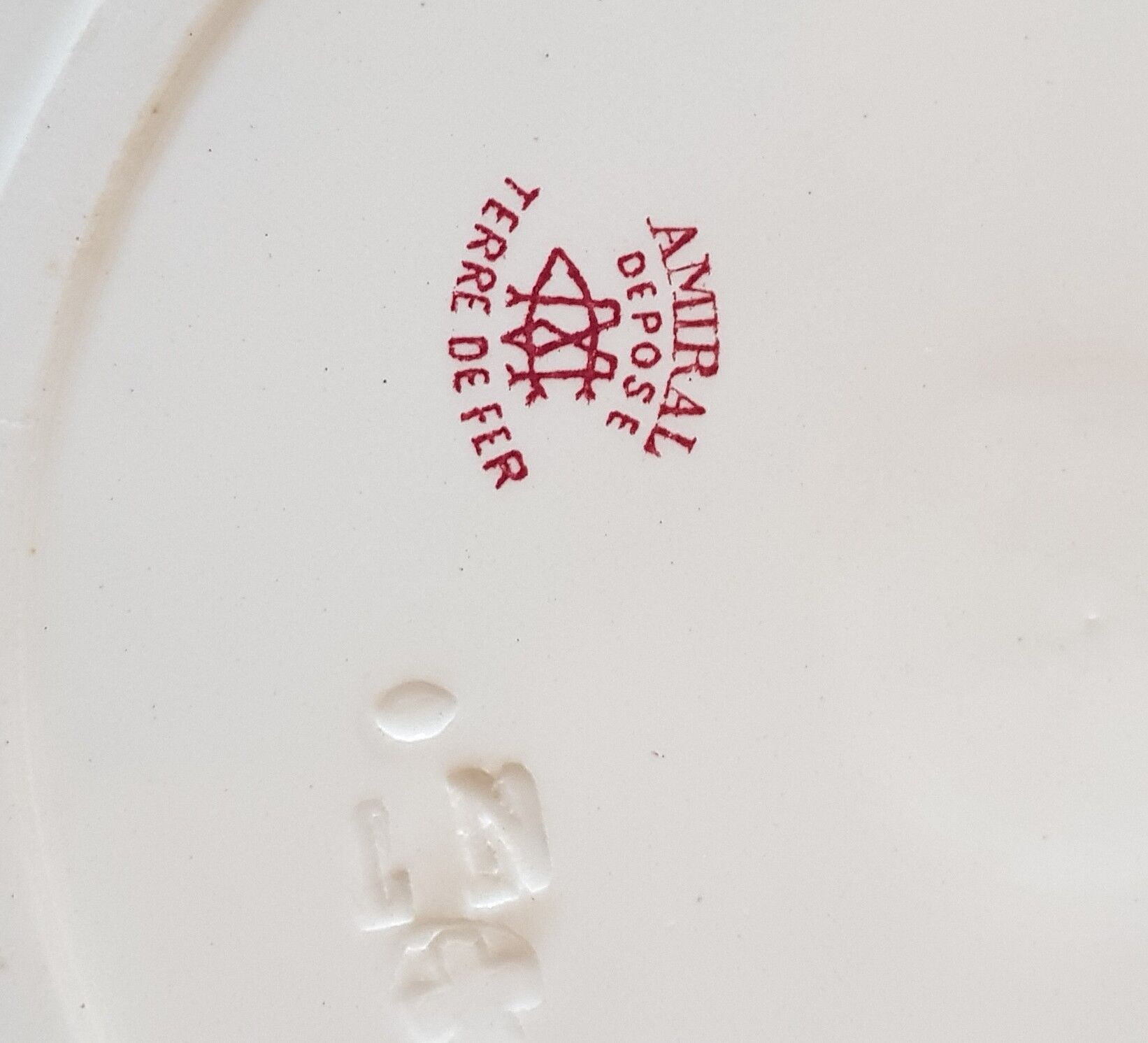 3 plates of pink iron earth "amiral"