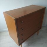 Vintage chest of drawers, oak veneer