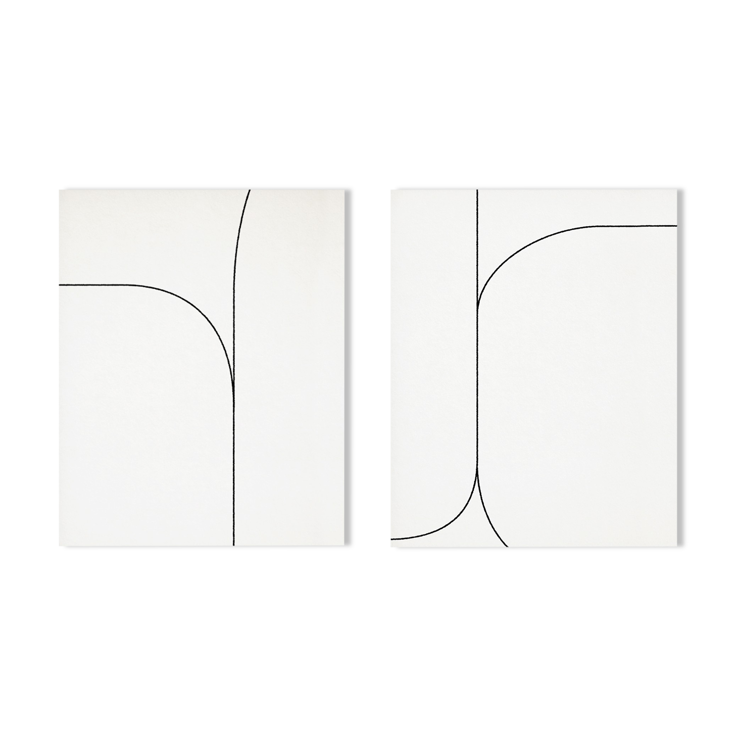 Pair of giclee prints, abstract wall art set of two, 50x70cm