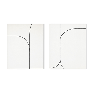 Pair of giclee prints, abstract wall art set of two, 50x70cm