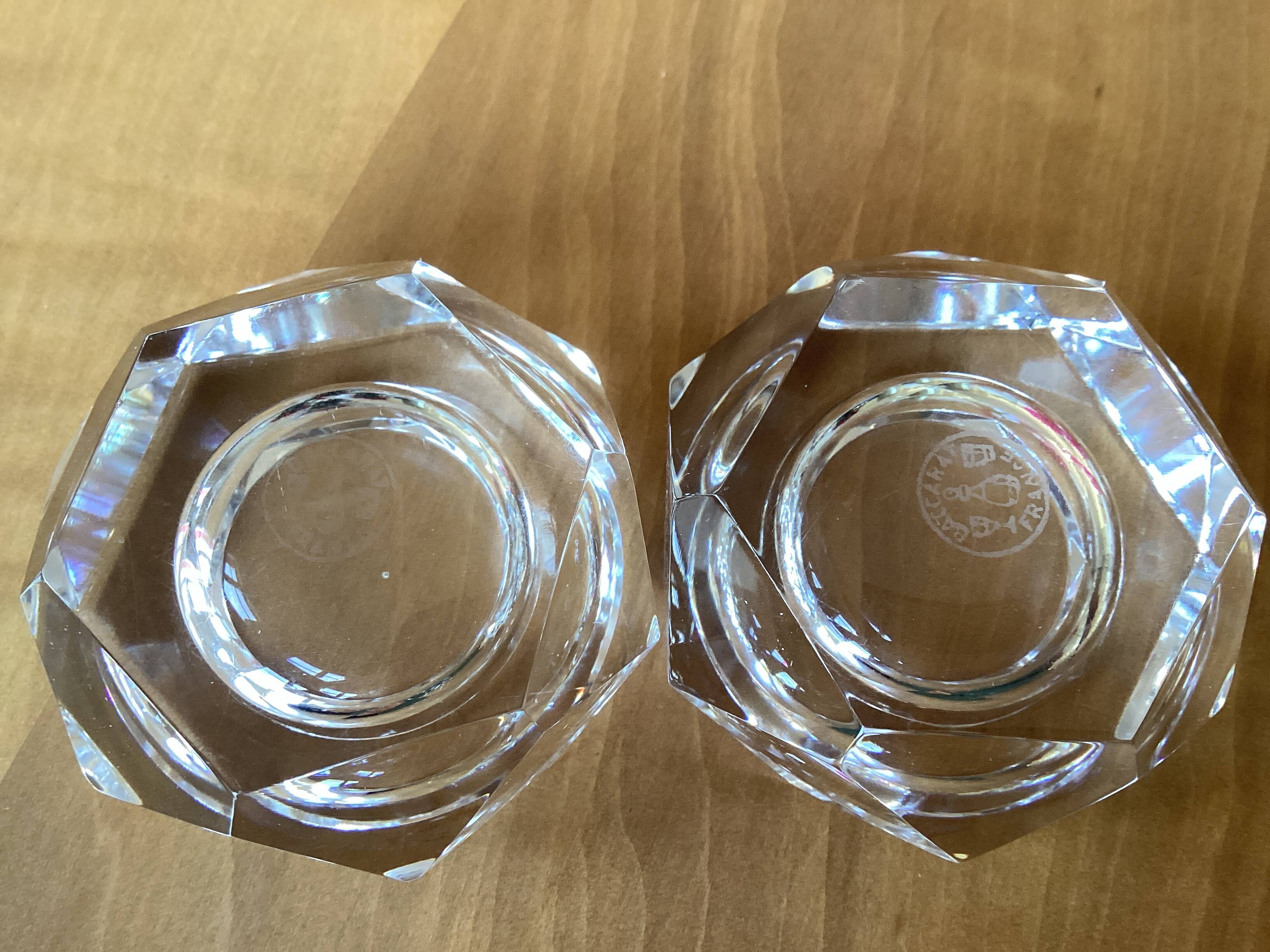 Baccarat crystal salt and pepper shakers
