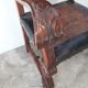 Spain truncated chair solid wood scuplté and leather