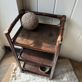 dark brown bamboo shelf