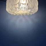 Vintage mid-century decorative thick glass ceiling lamp