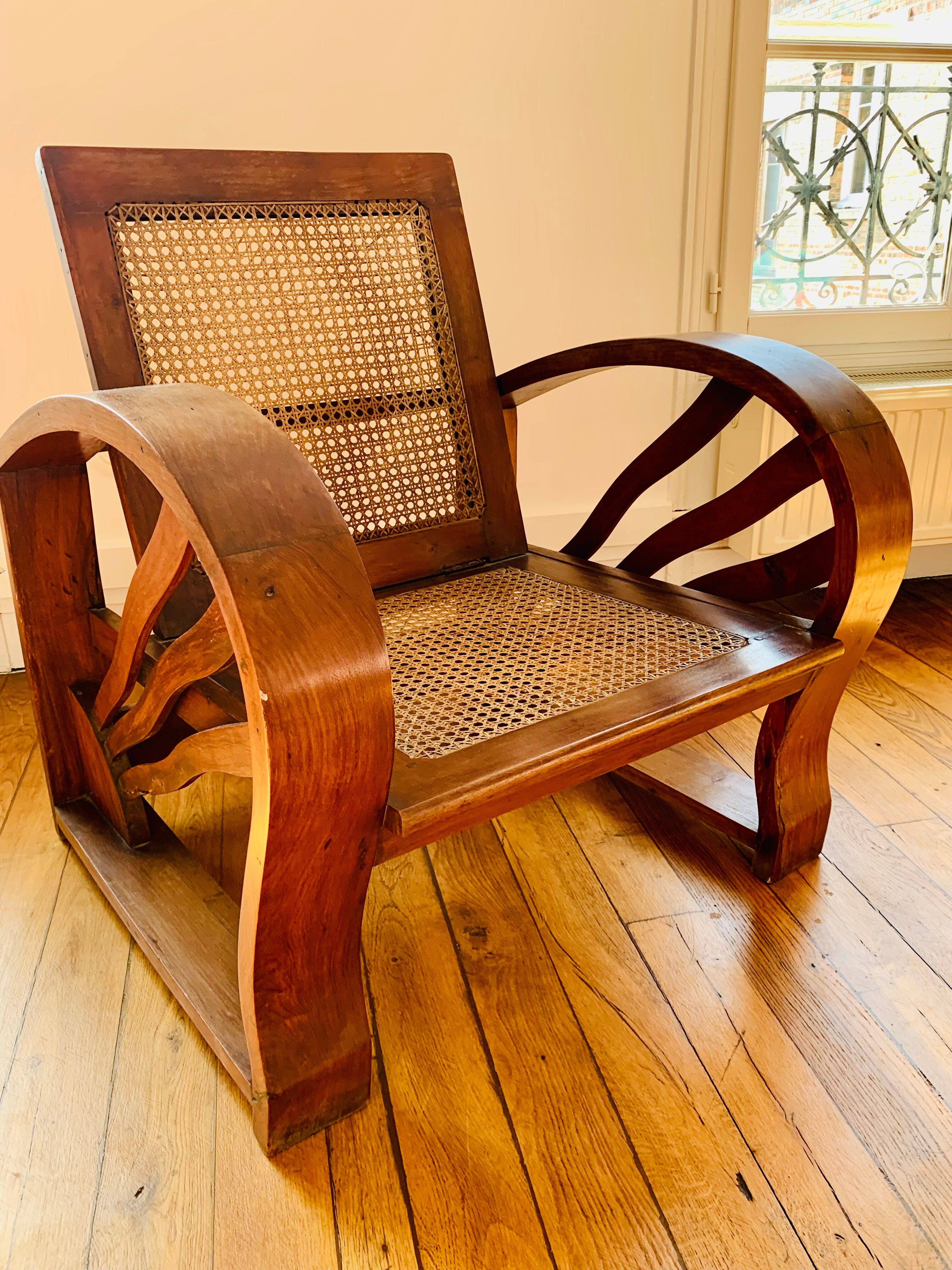 Set living room armchairs sofa colonial style art deco