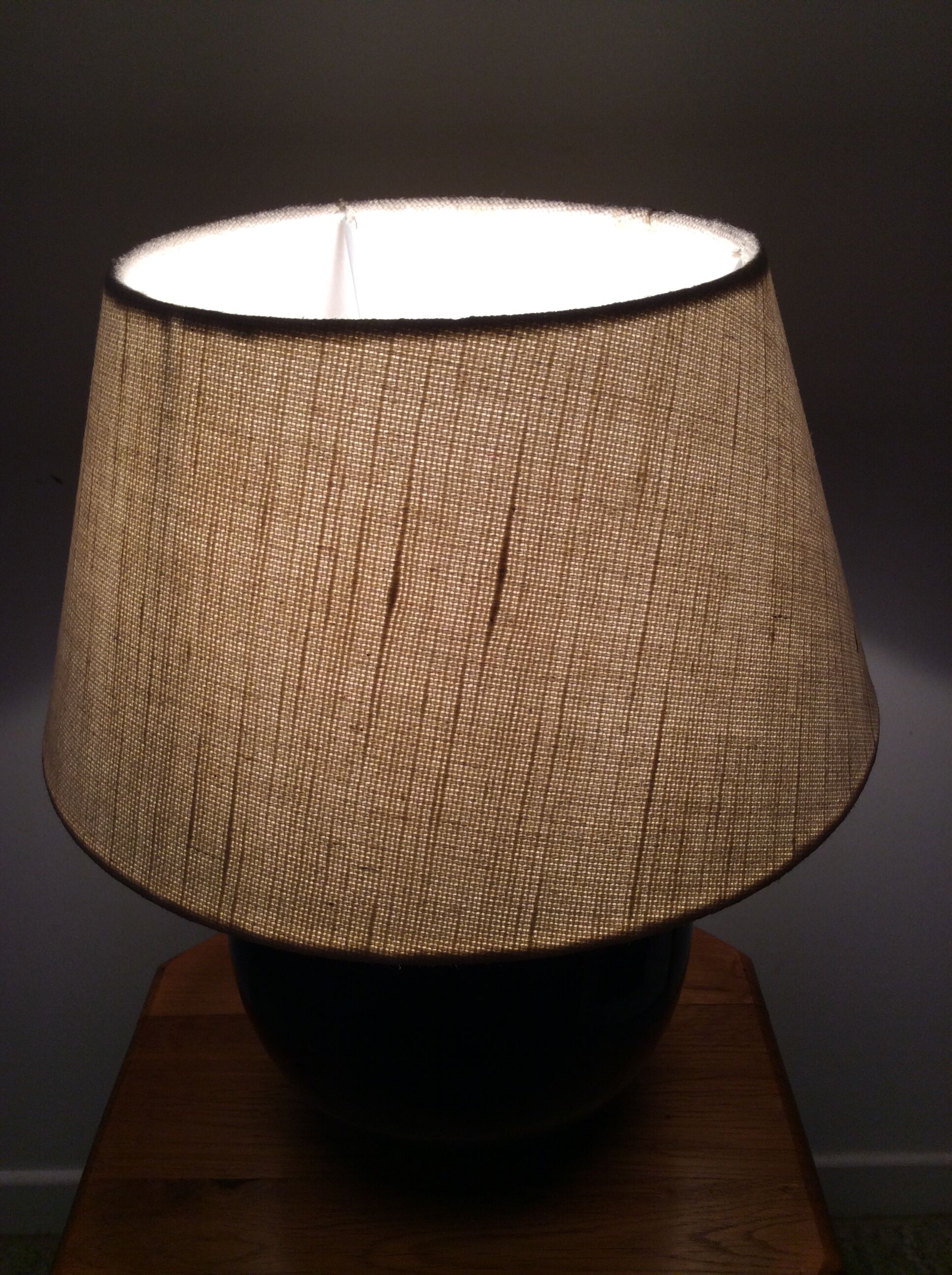 Vintage lamp 70-80 black ceramic ball