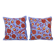 Set of 2 vintage embroidered cushion covers 48x48 cm