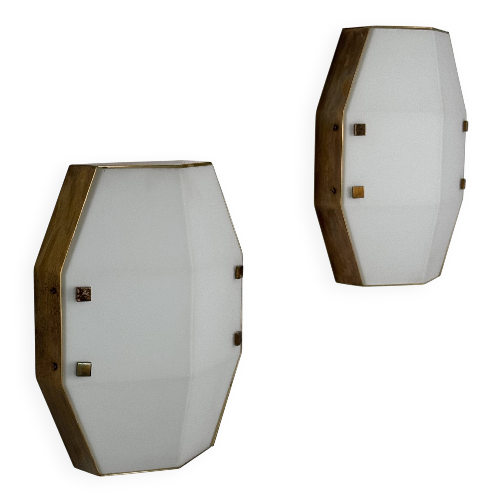Pair of Rare Wall Sconces Mod. 12898 by Elio Monesi for Arredoluce, 1961