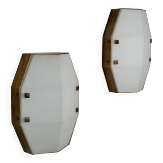 Pair of Rare Wall Sconces Mod. 12898 by Elio Monesi for Arredoluce, 1961