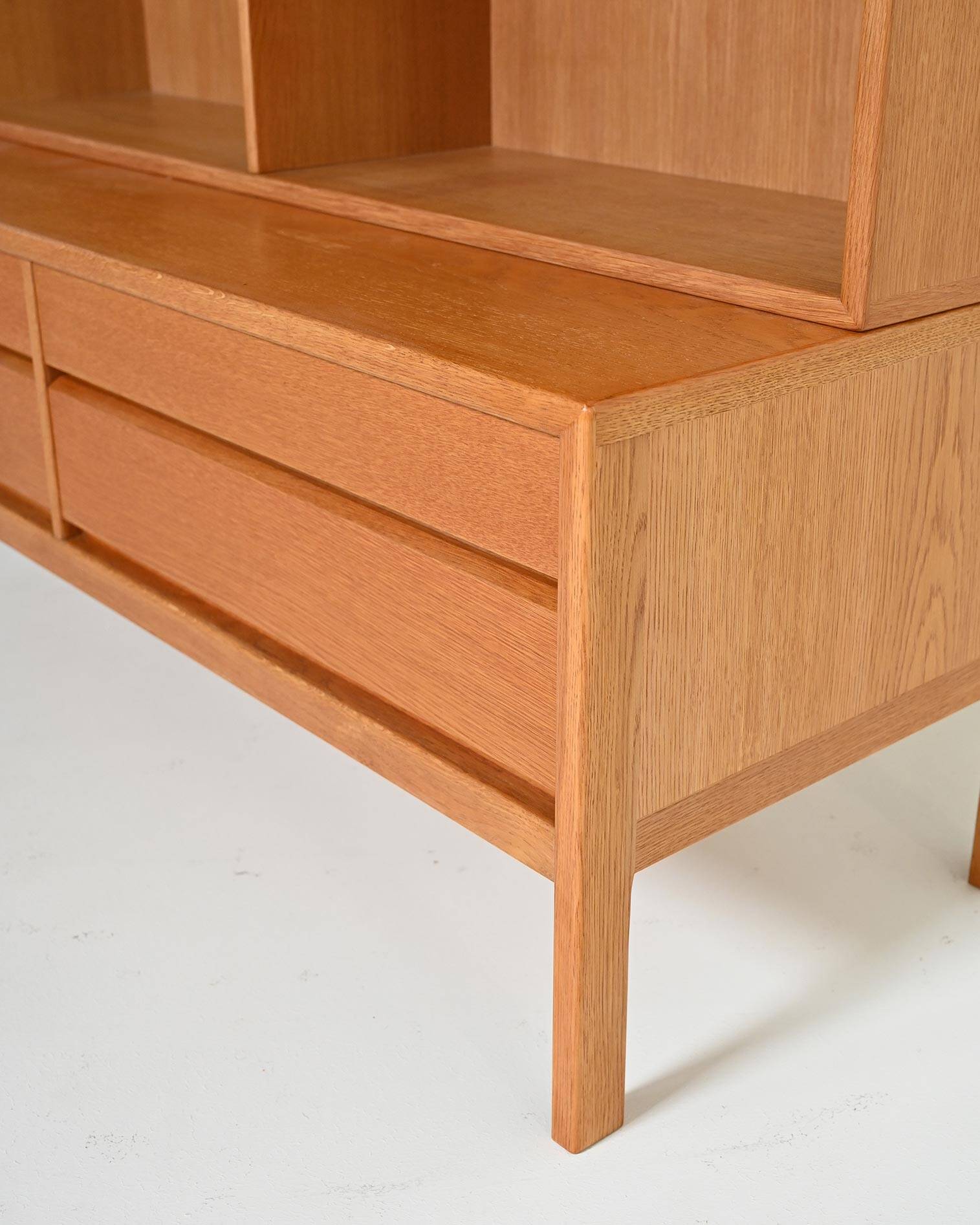 Scandinavian oak bookcase, 1960s