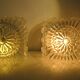 Glass ceiling lamp pair