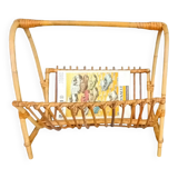 Rattan magazine rack
