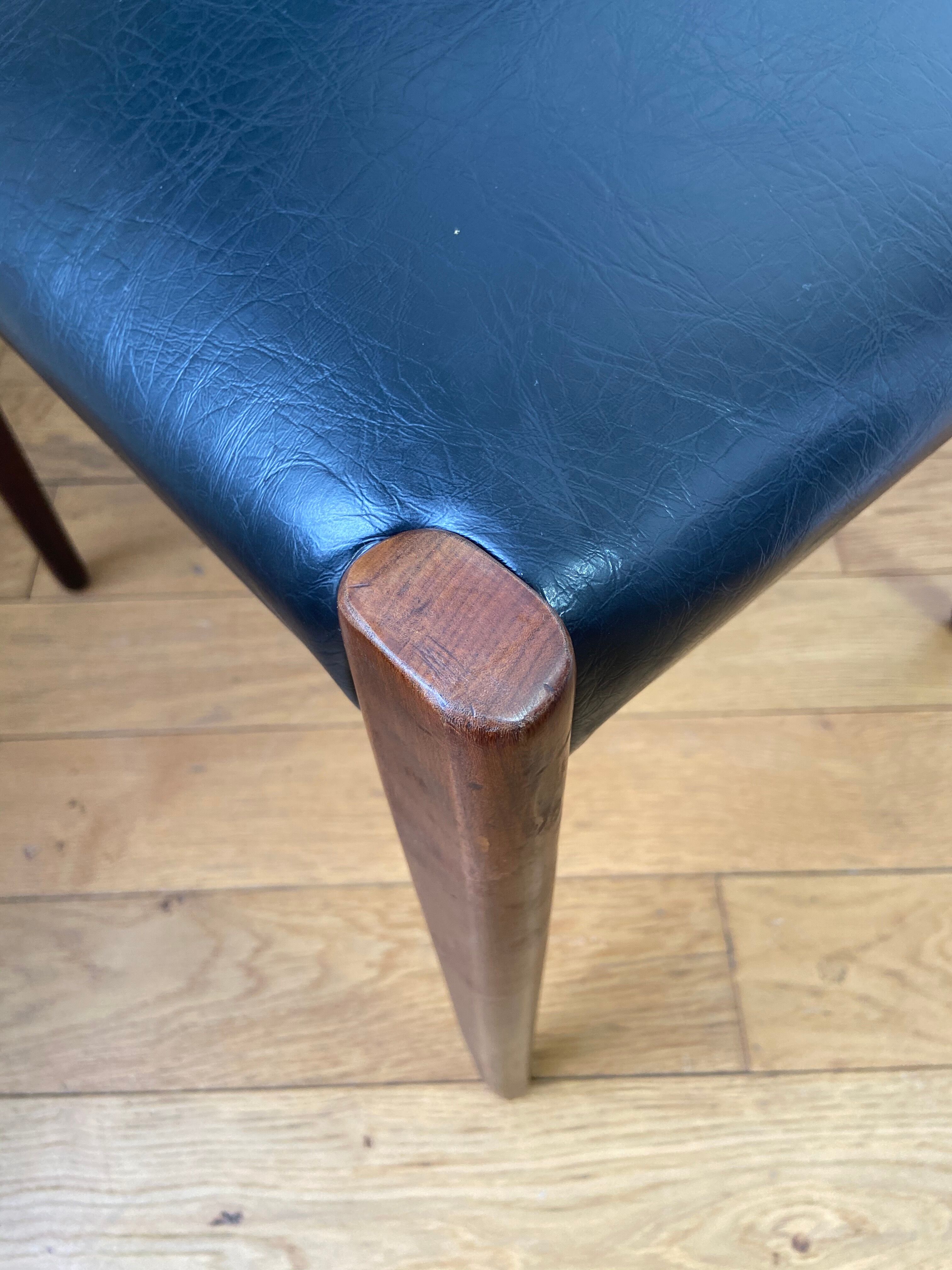 Scandinavian chair made of wood and skai