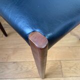 Scandinavian chair made of wood and skai