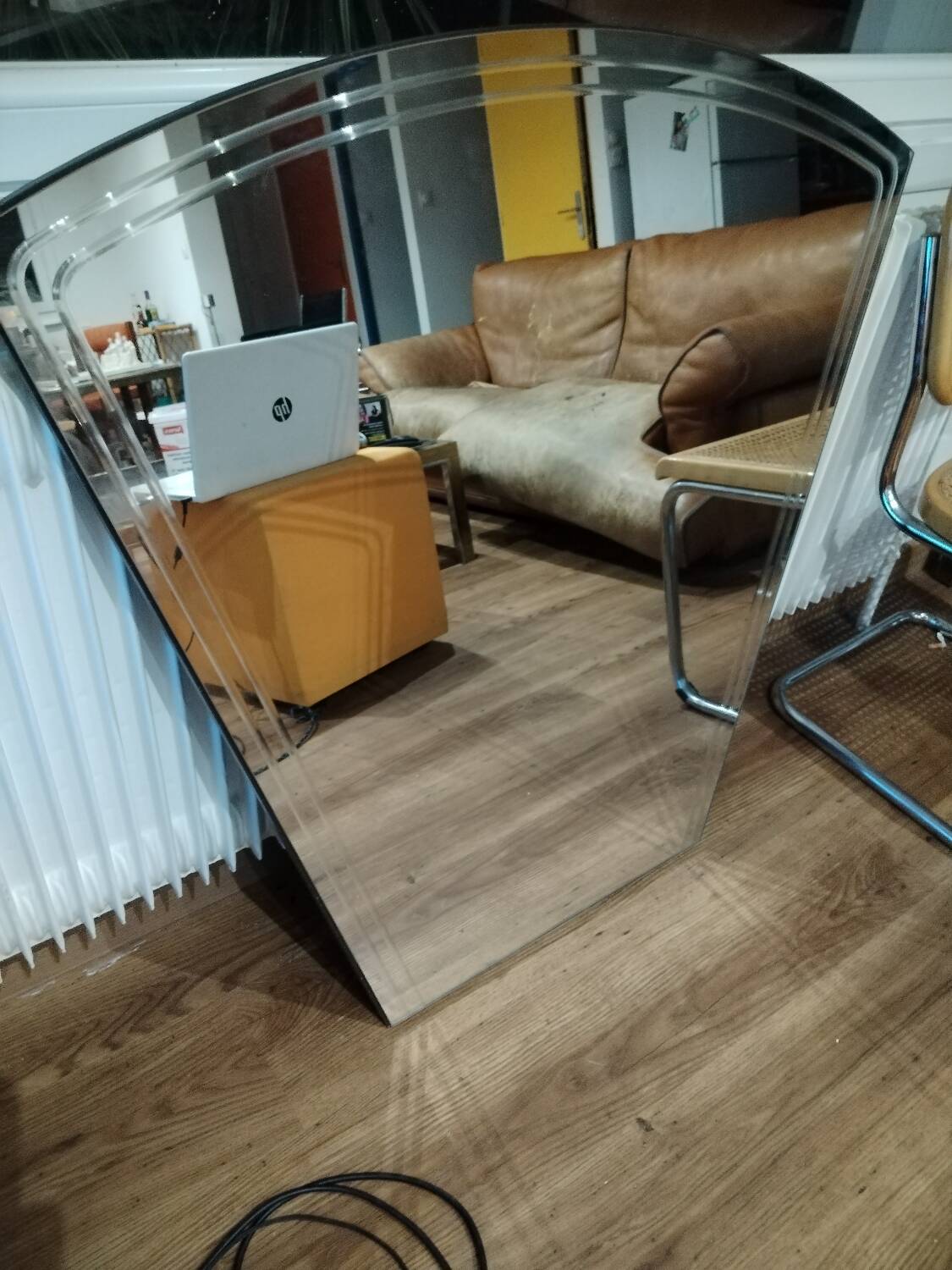 Beveled rearview mirror, 1980s