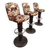 Tabourets de bar pivotants vintage Art Déco 'Impression graphique'