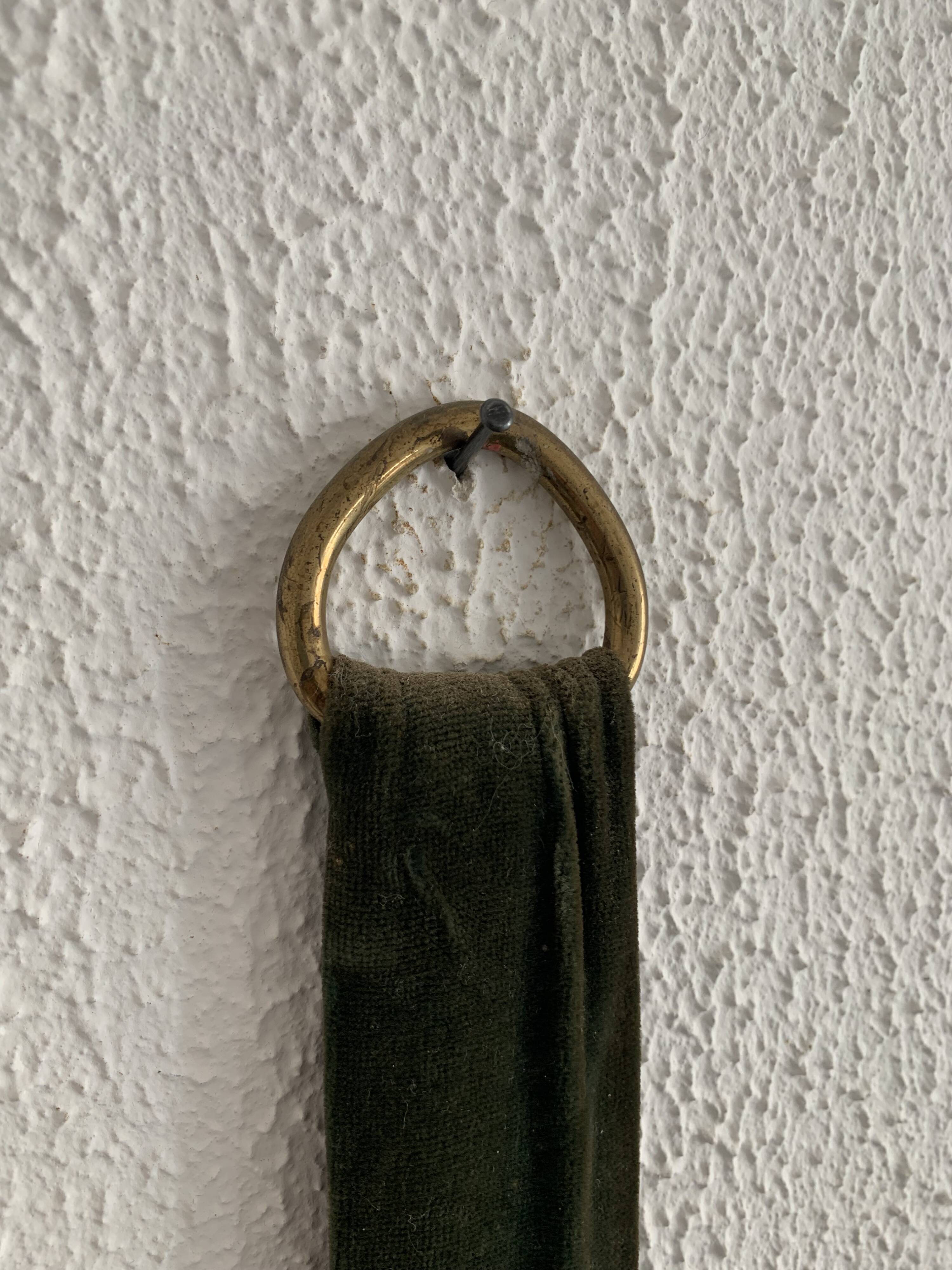 Vintage 1960s green witch's eye mirror - 20 x 67 cm