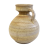 Vase en céramique hollandaise du milieu du siècle, beige avec des tons bruns