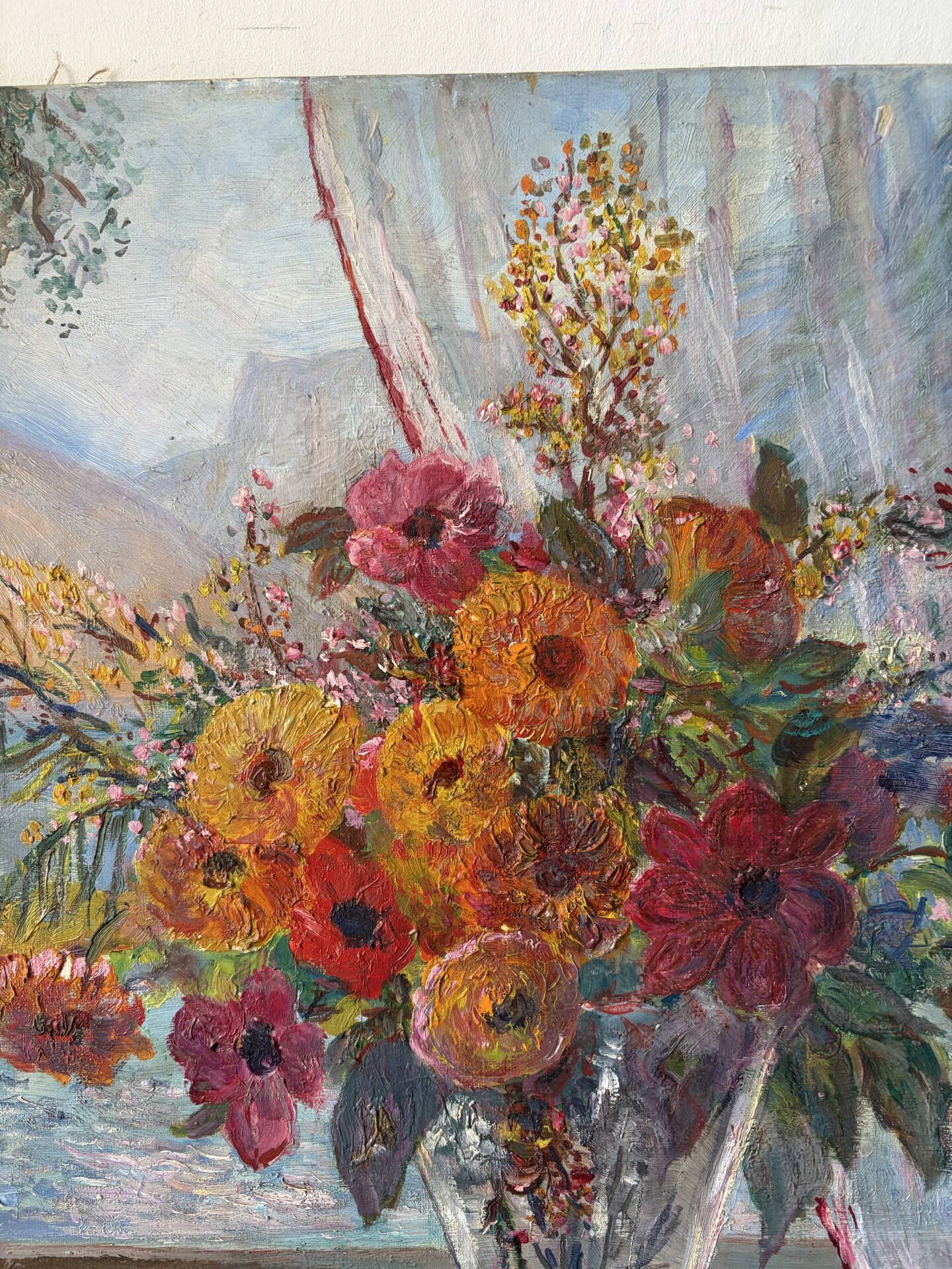 Bouquet at the window, oil on canvas 1924