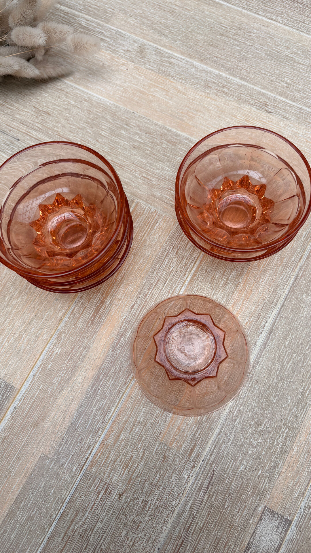 Lot de 6 coupes en verre