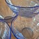 5 vintage blue tempered glass bowls