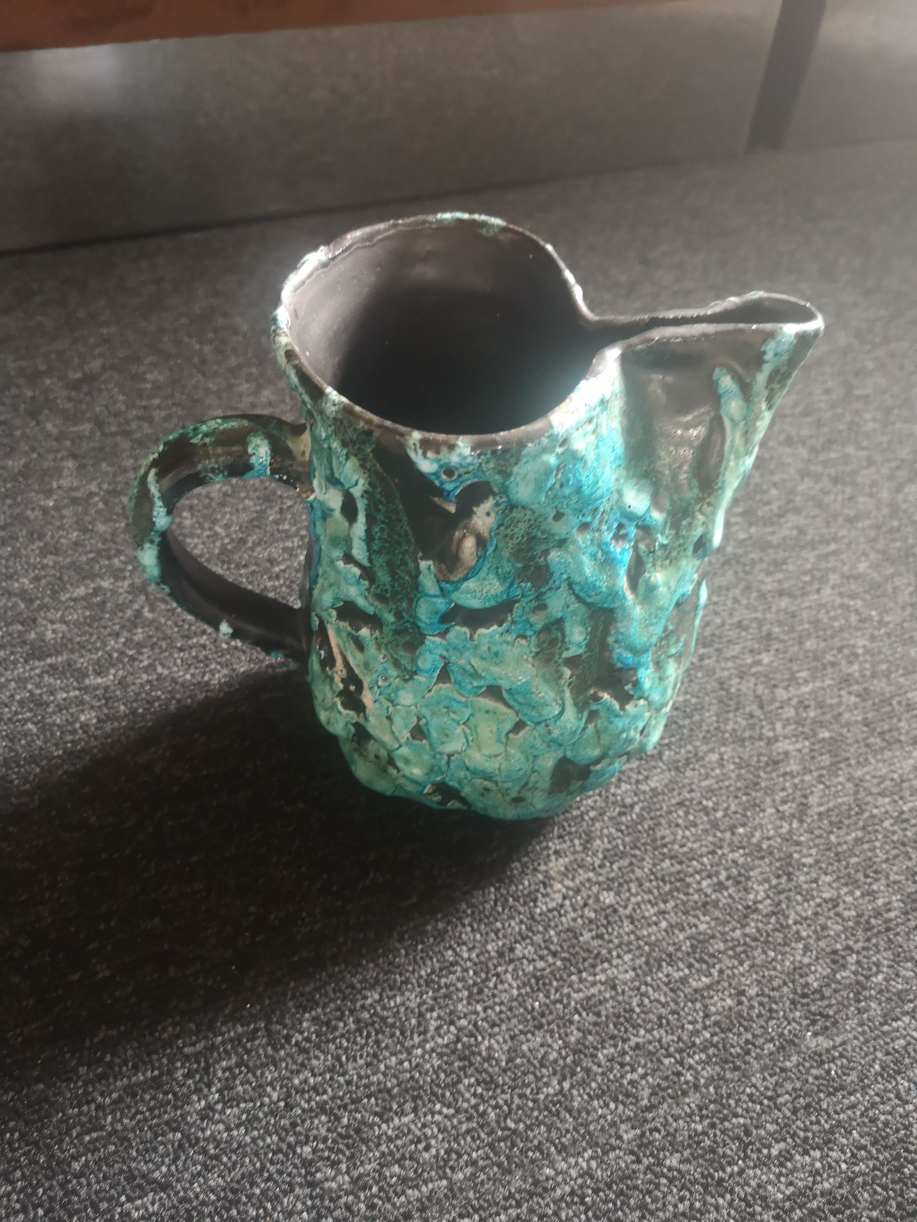 Vallauris lava ceramic pitcher