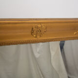 Old golden mirror floral decoration 19th 100cm