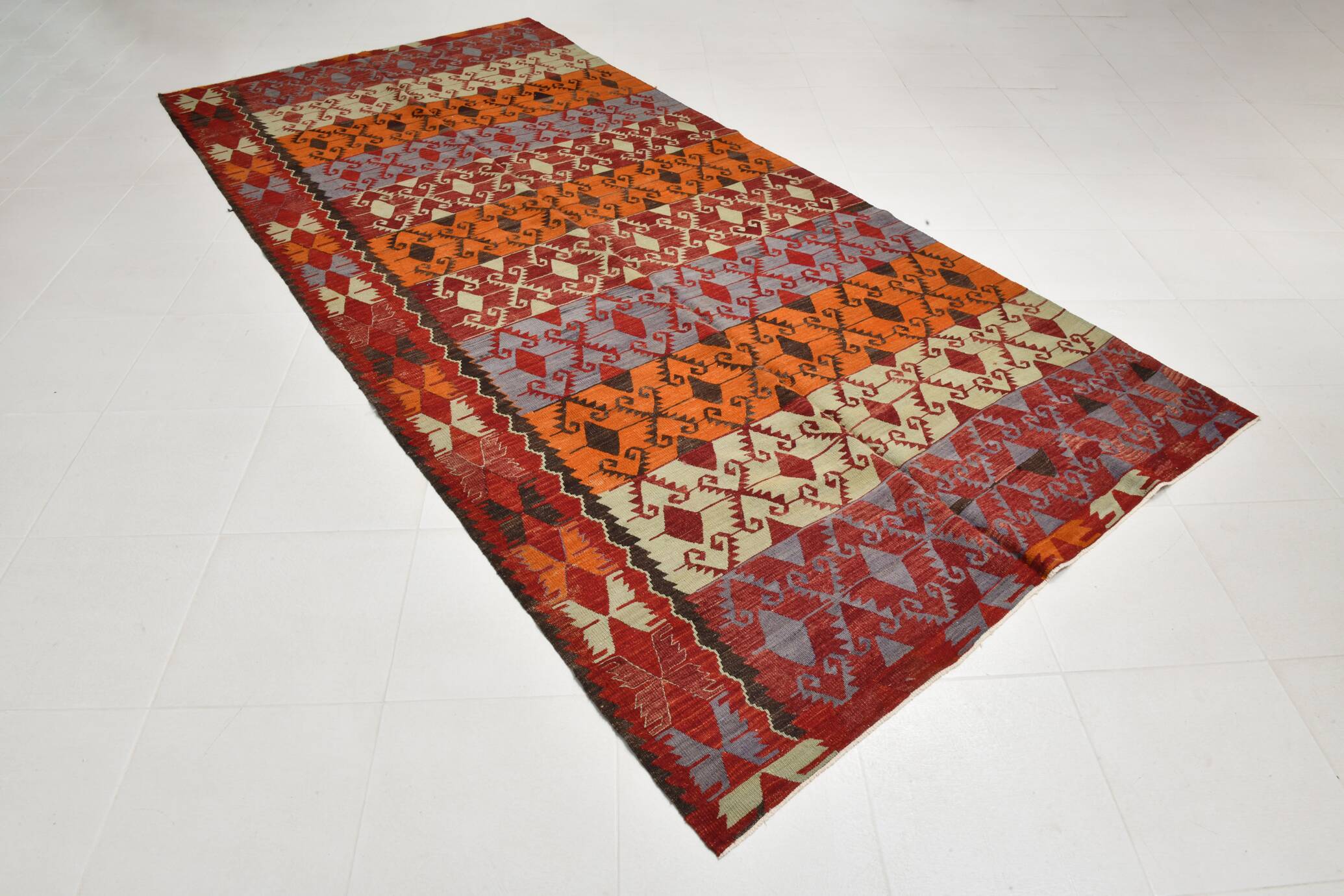 6x12 Orientel Turkish Kilim Rug, 172x369Cm
