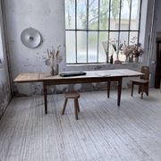 Solid oak farmhouse table with extensions (190-280cm) 1950
