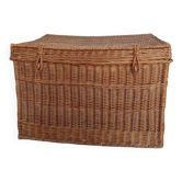 Old and large wicker trunk