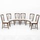 Set of 6 Osvaldo Borsani Mid-Century Modern Italian Bouclè Dining Chairs