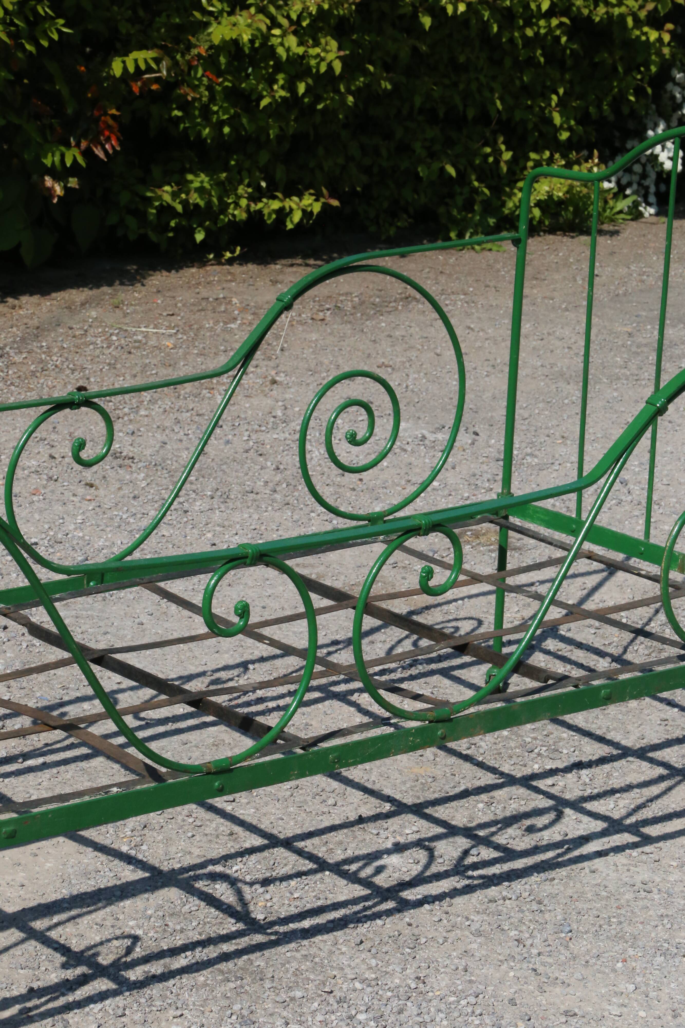 Antique metal bed, vintage