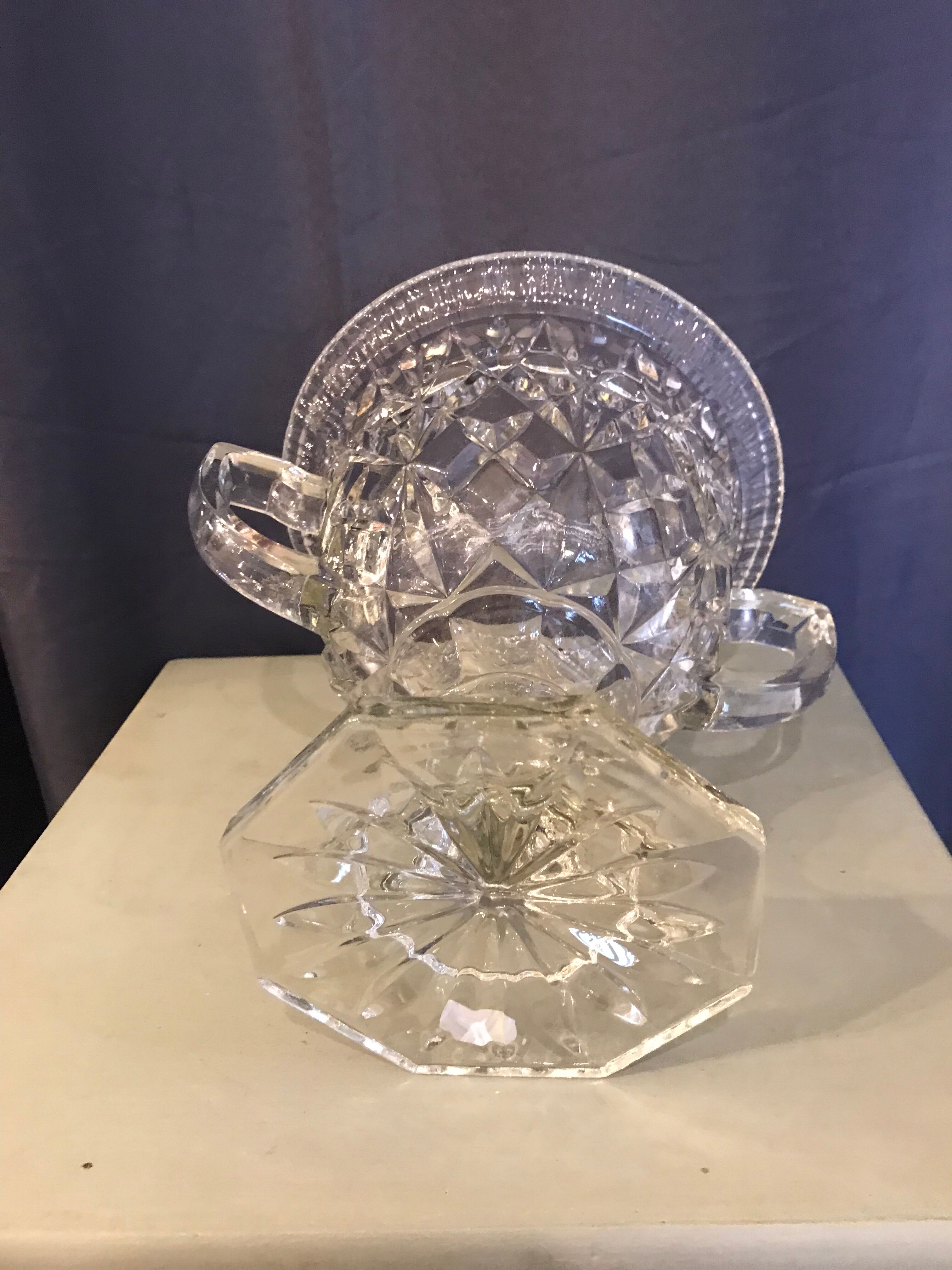 Glass triumph cup with handles 70s vintage