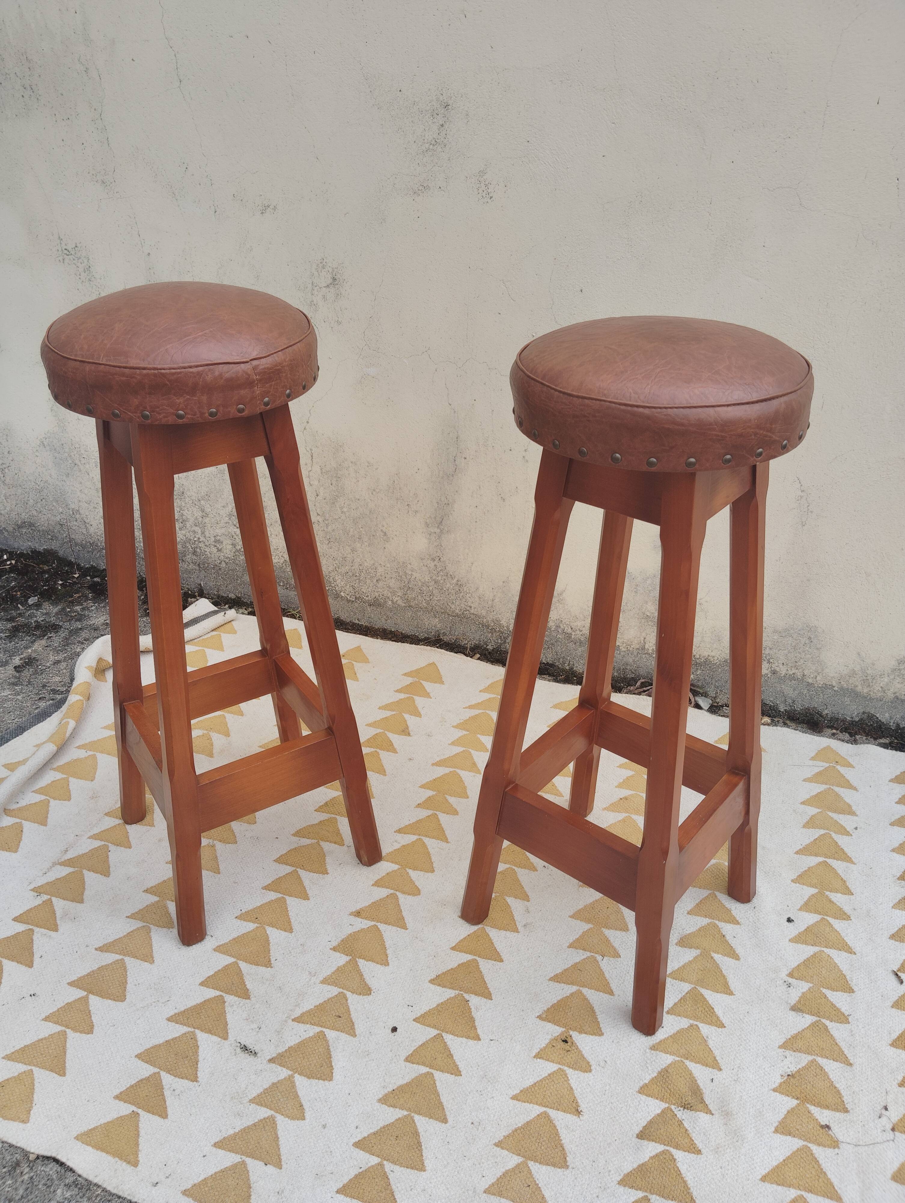 Paire de tabourets de bar vintage