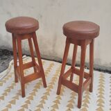 Paire de tabourets de bar vintage