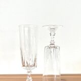 6 flutes - Cristal d'arques - glasses - Louvre model