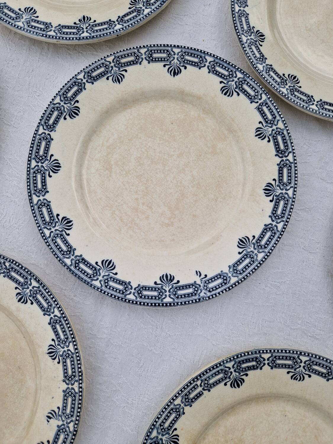 Set of 11 Dessert Plates Ter De Fer Salins Rivoli Model