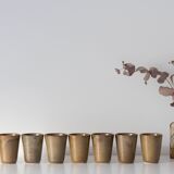 Set of 8 Digoin sandstone glasses