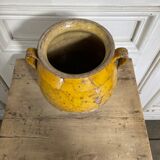 Confit pot in yellow glazed terracotta late 19th century