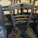 Lot de 7 chaises bistrot moustache