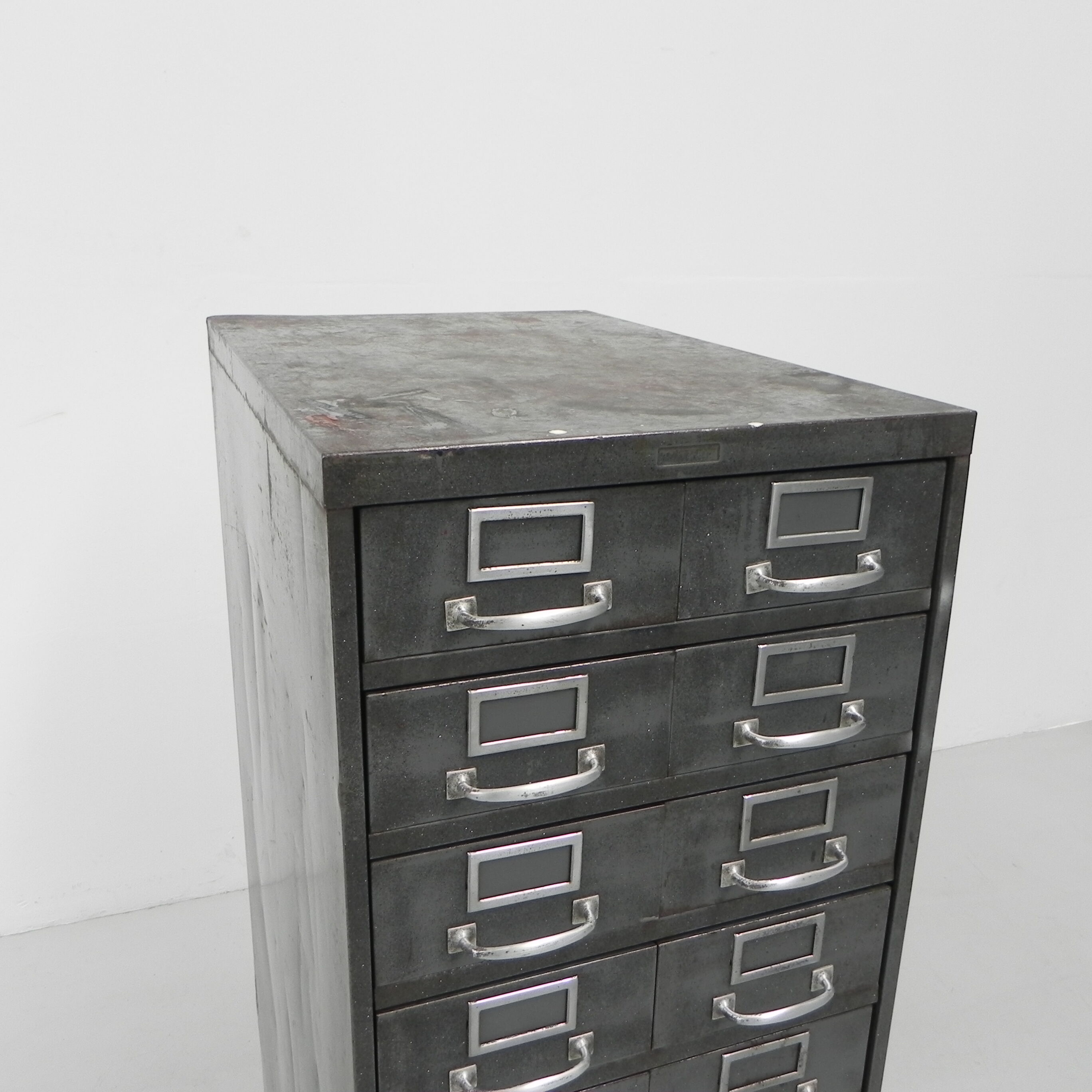 Industrial Steel Chest of Drawers with 20 Drawers
