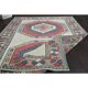 Vintage Turkish Oushak Handmade Wool Cotton Red Area Rug 150x218