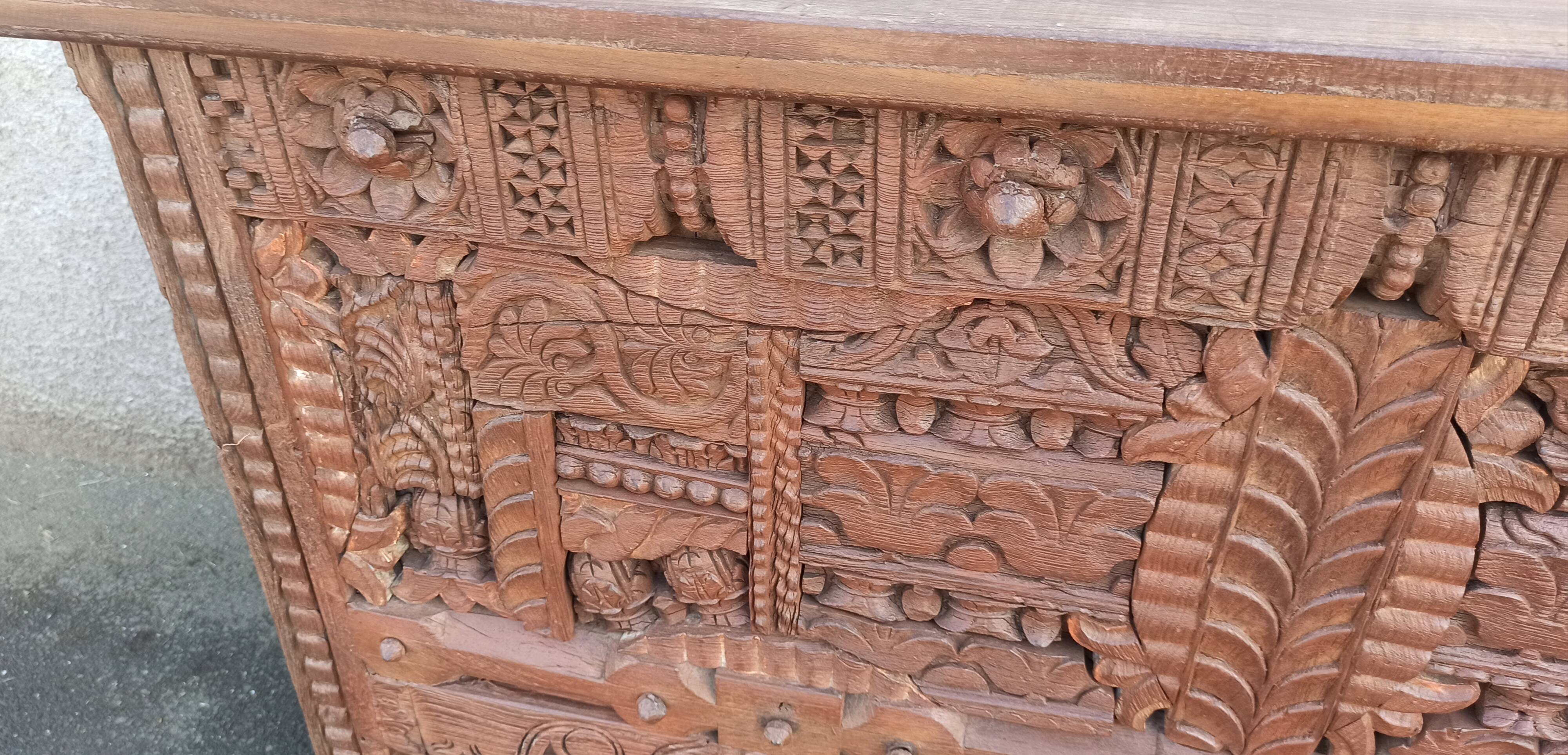 Old wooden high chest