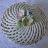 round white ceramic box braided openwork flowers slurry