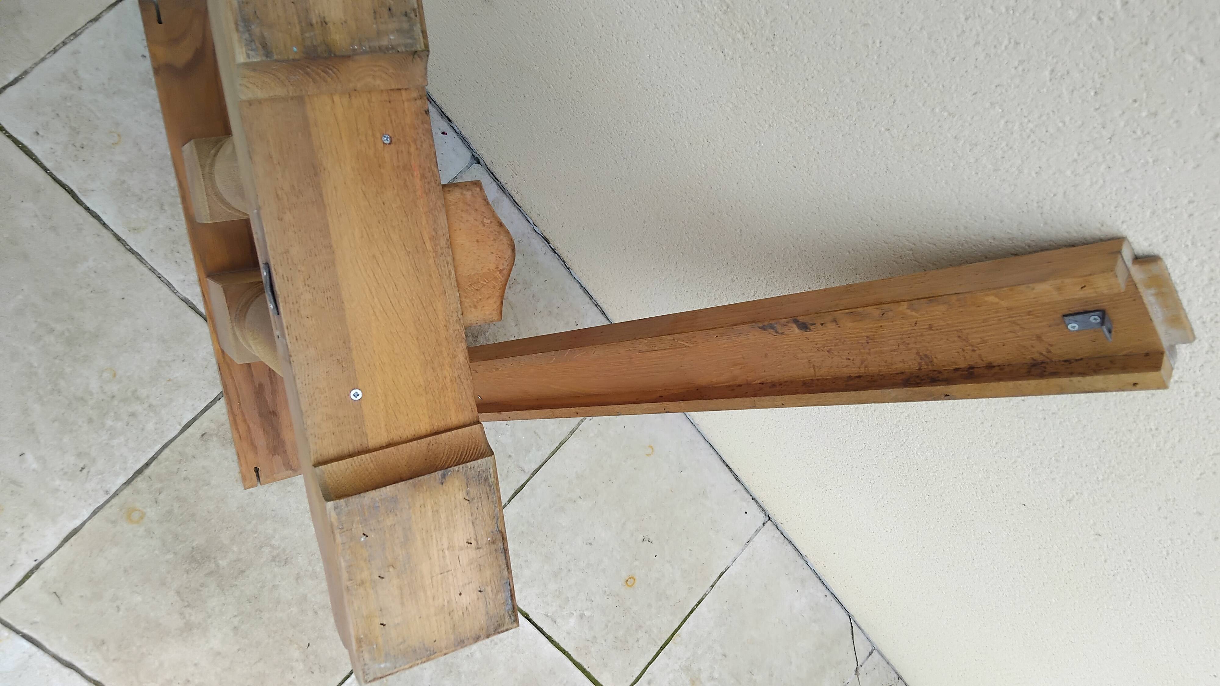 Grande table ancienne ferme monastère sablé vintage chêne massif