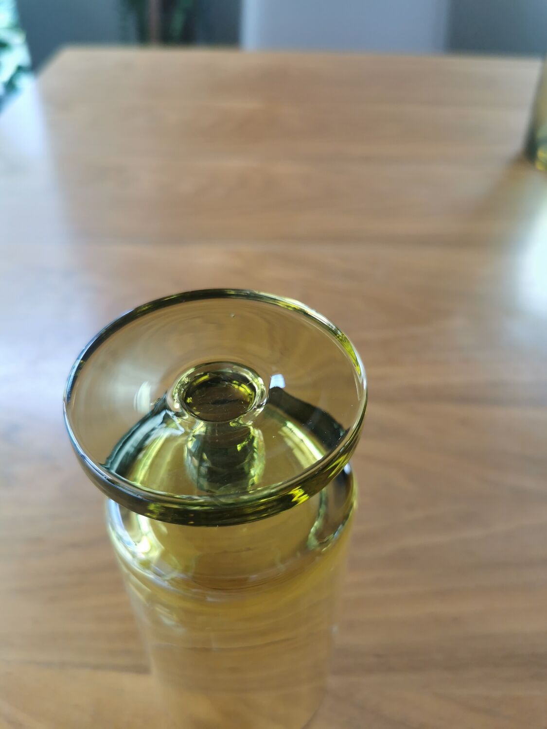 Vintage green glass orangeade service