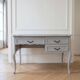 Louis XV style desk in grey painted wood